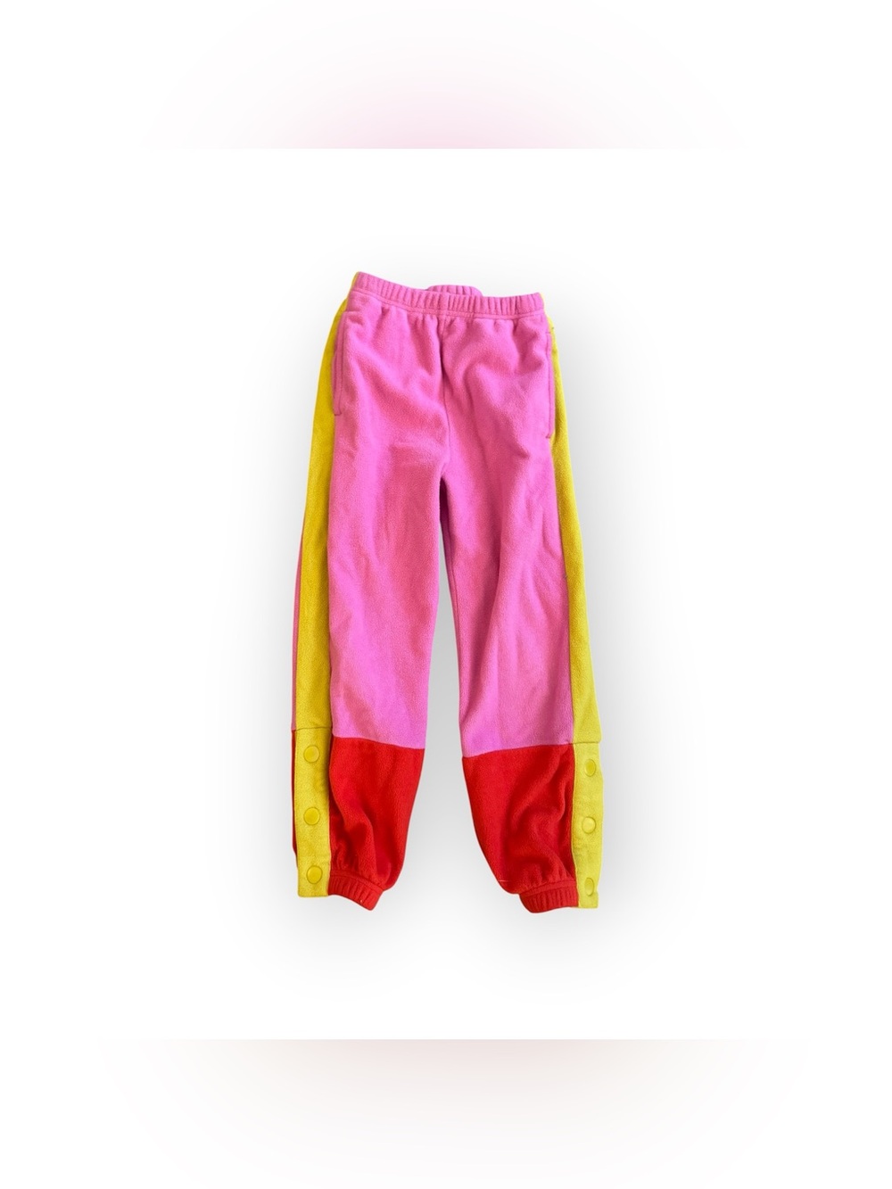 Hanna Andersson Kids Colorblock Pink, Yellow & Red Jogger Pants